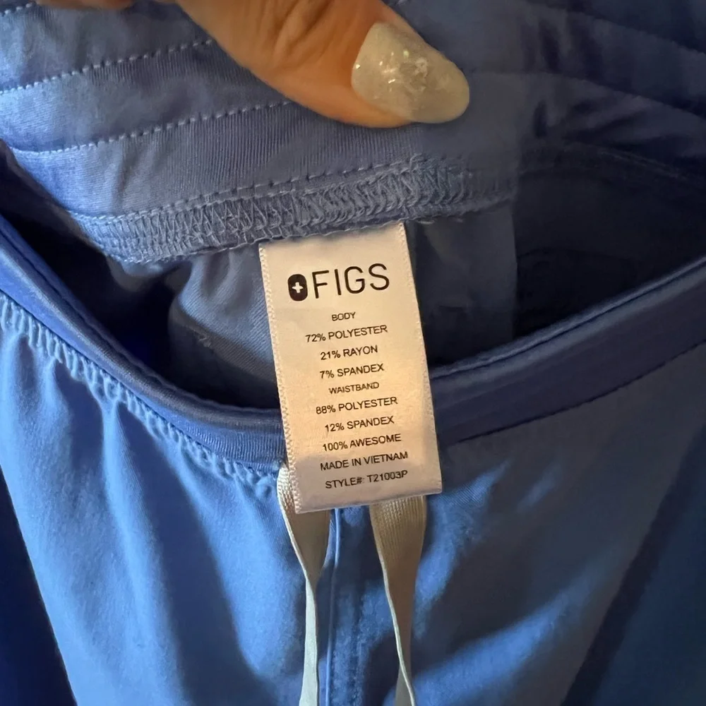 FIGS Blue Straight Leg Scrub Pants - Picture 5 of 6